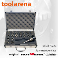 Collet set ER 32/MT3 21-pcs,,  aluminium case