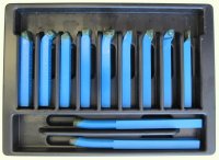 Carbide Tipped 11pc Lathe Tool Set - 10 x 10 mm in wooden...