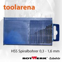 Micro-HSS-Spiralbohrersatz 0,3 -1,6 mm, 20 teilig