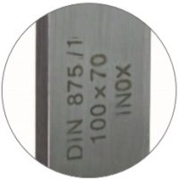 Kontrollwinkel 100x70 mm, DIN 875/1, INOX