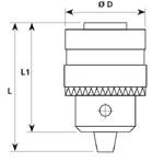 1,5 - 13 mm B16 Zahnkranzbohrfutter mit Schlüssel in...