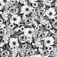 Infusible Ink Transfer Sheet Patterns Black Botanicals...