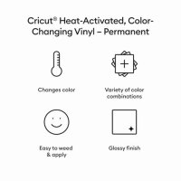 Color-Changing Vinyl Permanent Heat-Activated Sheet Turquoise - Light Blue (2009589) (DISCONTINUED)