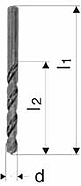 2,10 mm HSS-G Spiralbohrer (Kernloch M2,5; M2,6) geschliffen DIN 338