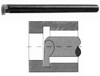 DIN 4963 - 8x8 mm HSS Hakendrehmeißel m. rundem Schaft