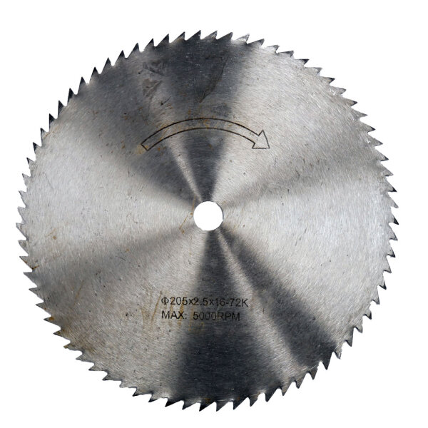 CV-Kreissägeblatt 205 mm x2,5 mm x 16 mm 72 Zähne